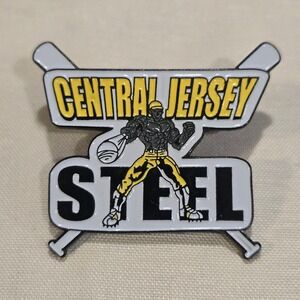 Central Jersey Steel Baseball Player Pin Badge Sports Memorabilia
